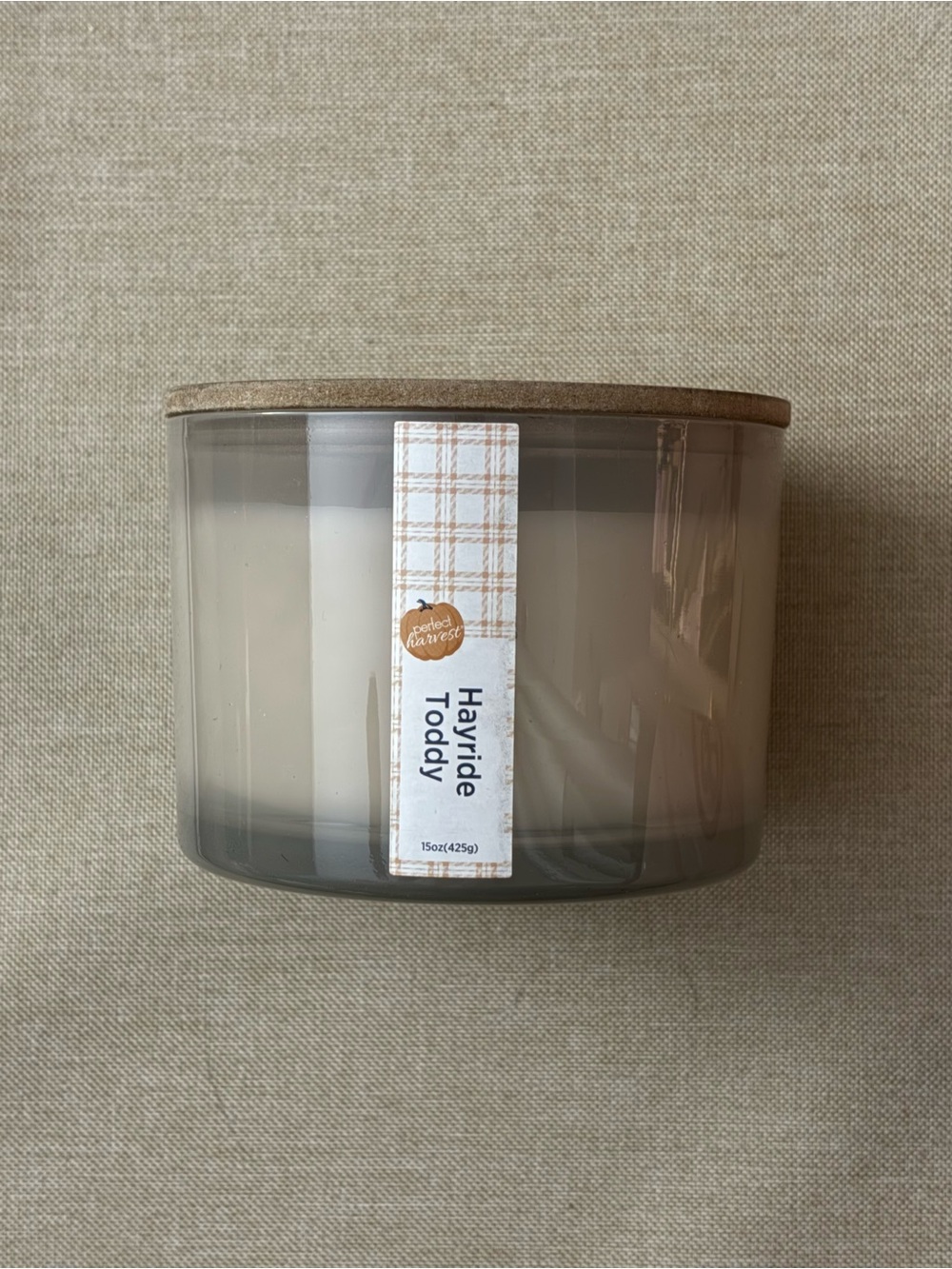 Hayride Toddy Scented Candle - Cream Glass